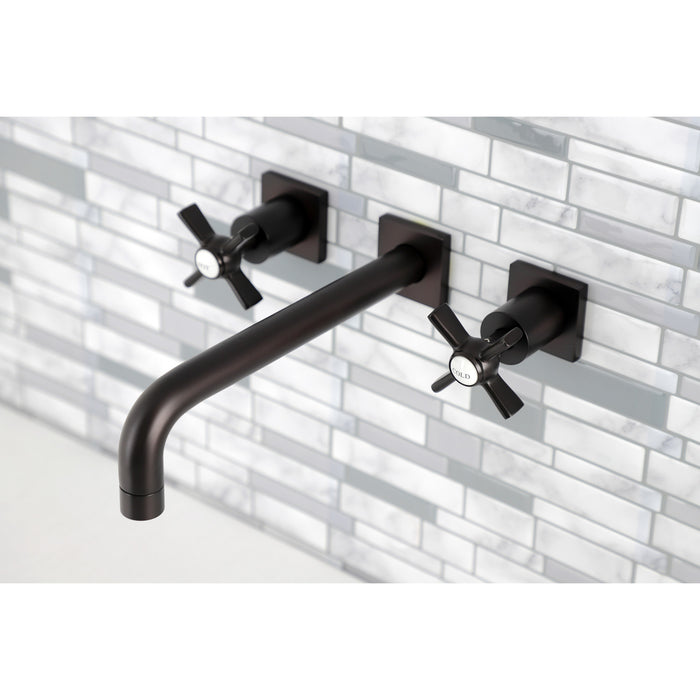 Kingston Tulare KS6025ZX - Millennium Two-Handle 3-Hole Wall Mount Tub Faucet, Oil Rubbed Bronze