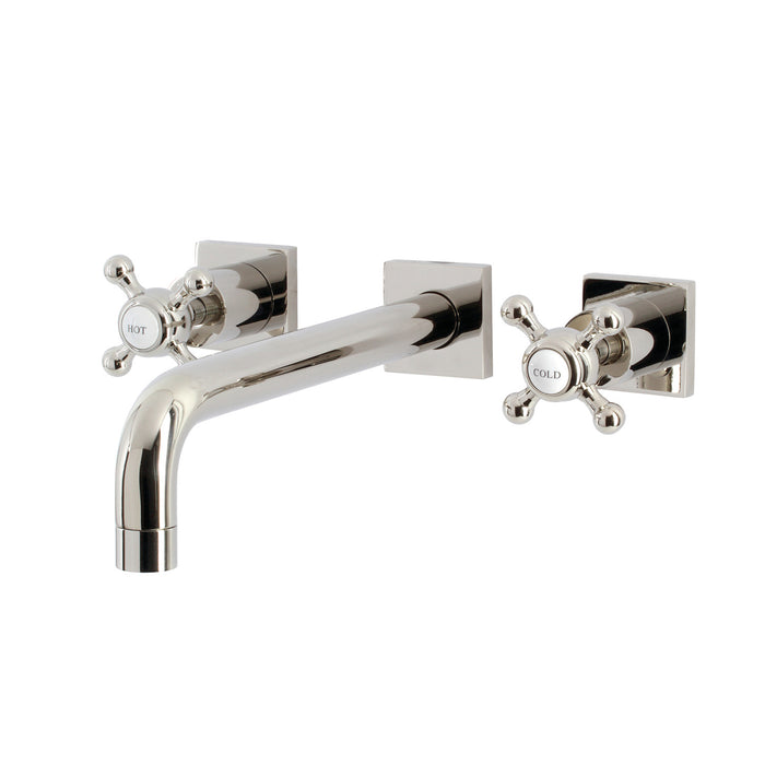 Kingston Tulare KS6026BX - Metropolitan Two-Handle 3-Hole Wall Mount Tub Faucet, Polished Nickel