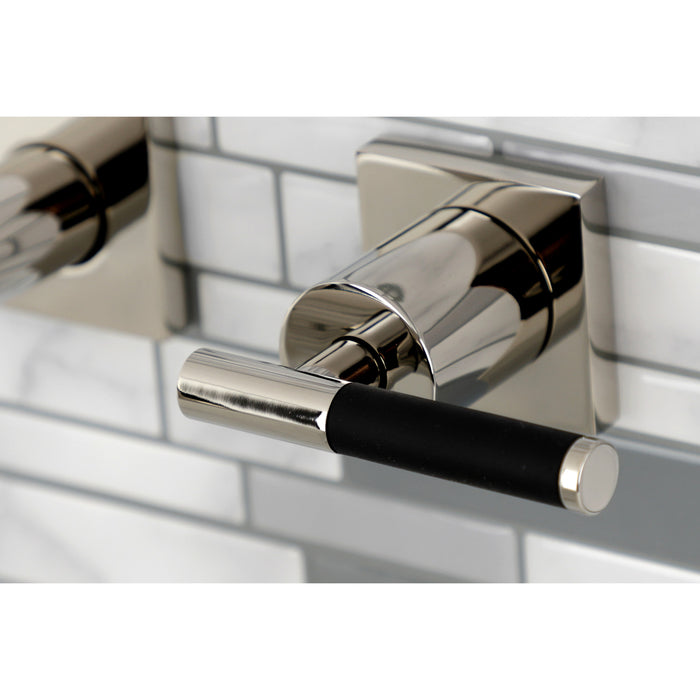 Kingston Sona KS6026CKL - Kaiser Two-Handle 3-Hole Wall Mount Tub Faucet, Polished Nickel