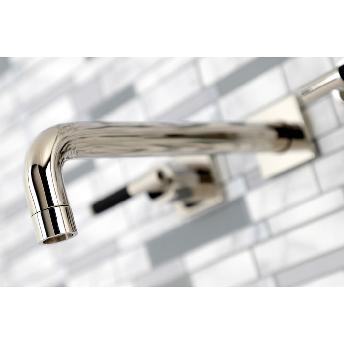 Kingston Sona KS6026CKL - Kaiser Two-Handle 3-Hole Wall Mount Tub Faucet, Polished Nickel