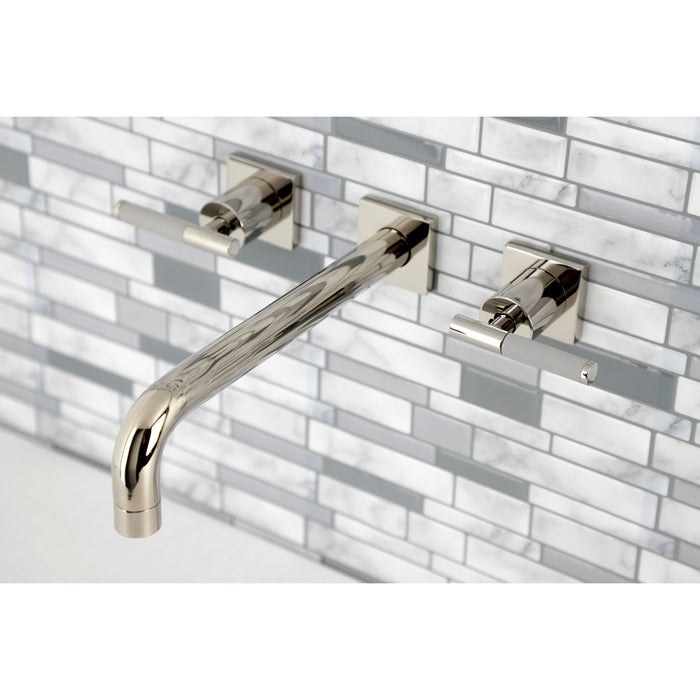 Kingston Sona KS6026CKL - Kaiser Two-Handle 3-Hole Wall Mount Tub Faucet, Polished Nickel