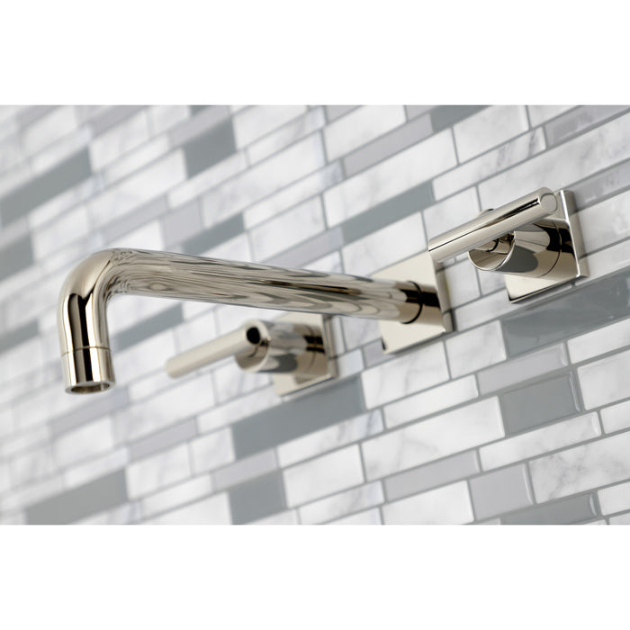 Kingston Sona KS6026CML - Manhattan Two-Handle 3-Hole Wall Mount Tub Faucet, Polished Nickel