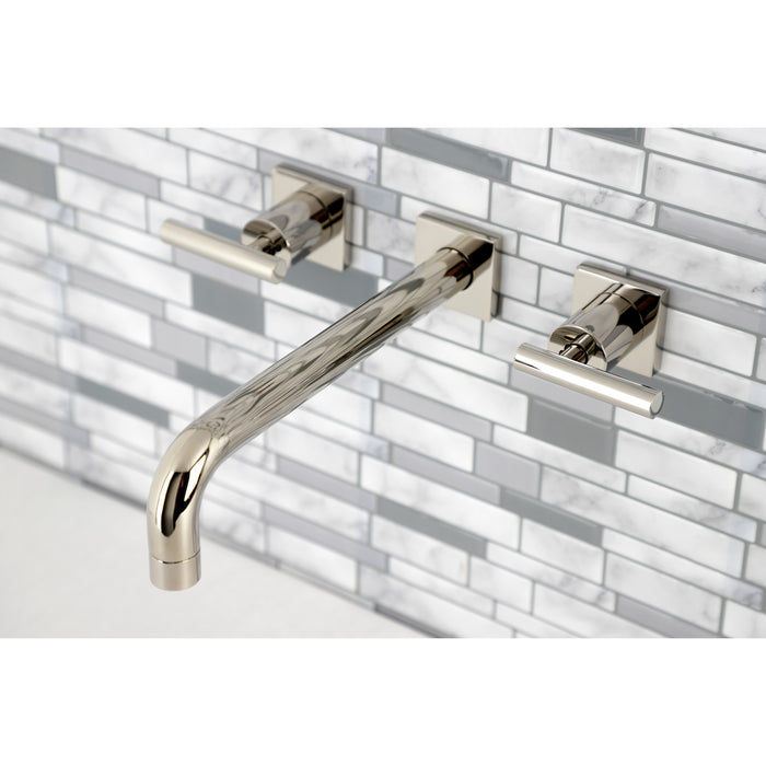 Kingston Sona KS6026CML - Manhattan Two-Handle 3-Hole Wall Mount Tub Faucet, Polished Nickel