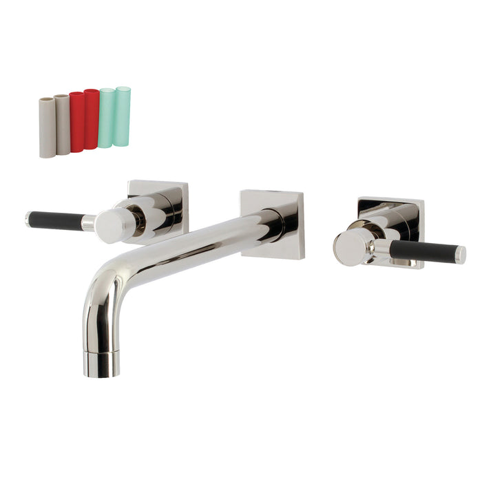 Kingston Sona KS6026DKL - Kaiser Two-Handle 3-Hole Wall Mount Tub Faucet, Polished Nickel