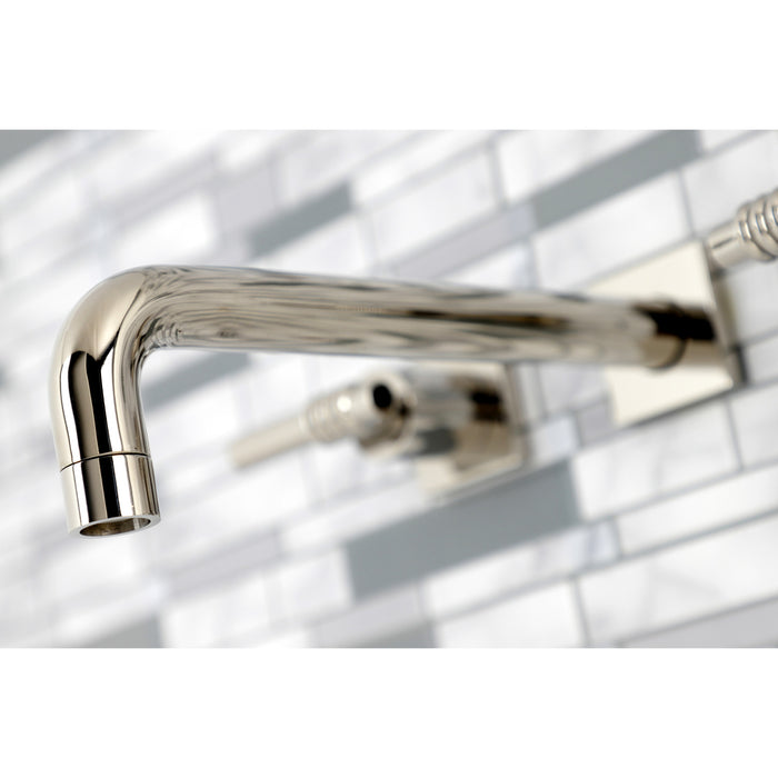 Kingston Sona KS6026ML - Milano Two-Handle 3-Hole Wall Mount Tub Faucet, Polished Nickel