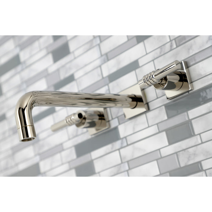 Kingston Sona KS6026ML - Milano Two-Handle 3-Hole Wall Mount Tub Faucet, Polished Nickel