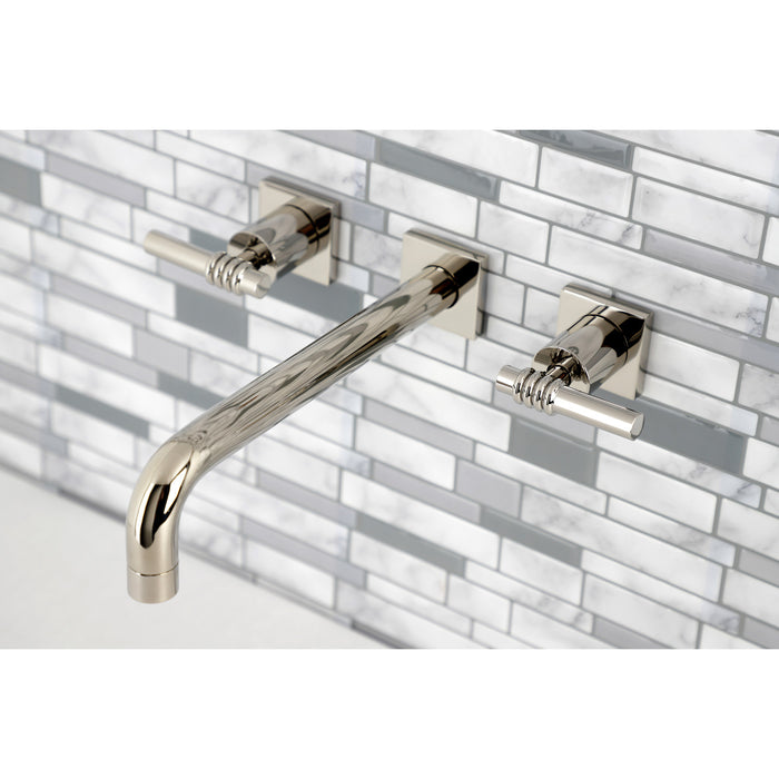 Kingston Sona KS6026ML - Milano Two-Handle 3-Hole Wall Mount Tub Faucet, Polished Nickel
