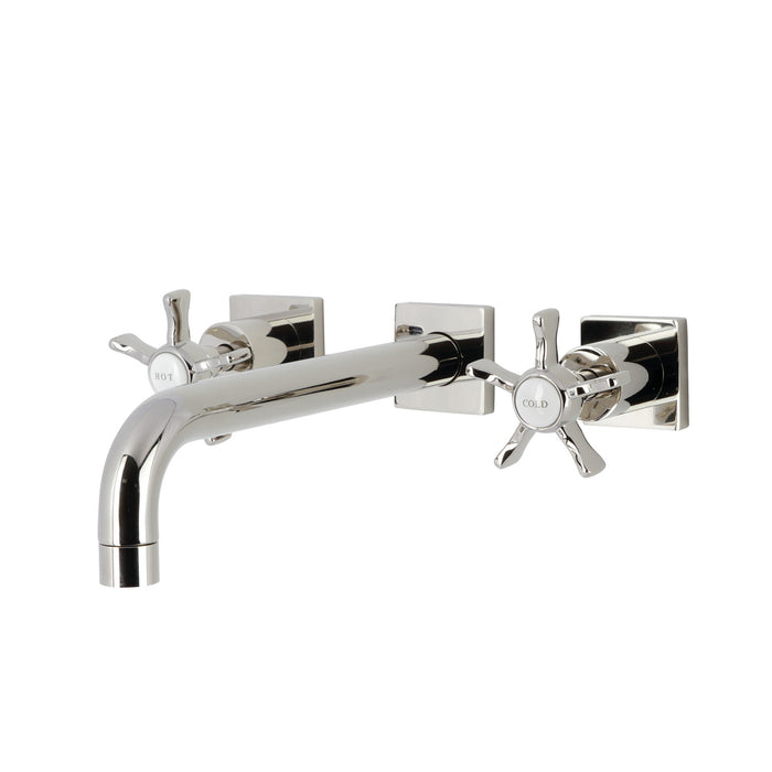 Kingston Sona KS6026NX - Hamilton Two-Handle 3-Hole Wall Mount Tub Faucet, Polished Nickel