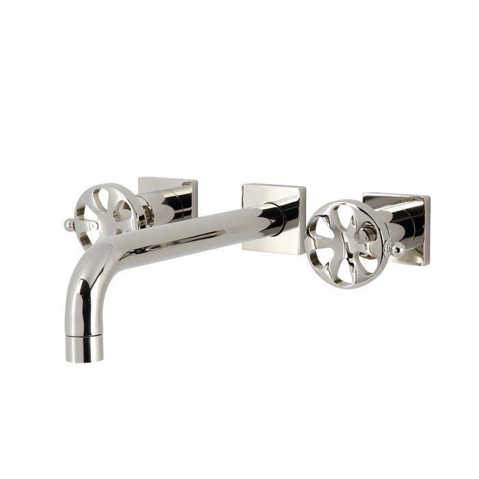 Kingston Sona KS6026RX - Belknap Two-Handle 3-Hole Wall Mount Tub Faucet, Polished Nickel