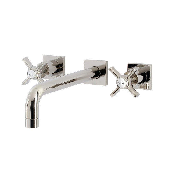 Kingston Tulare KS6026ZX - Millennium Two-Handle 3-Hole Wall Mount Tub Faucet, Polished Nickel