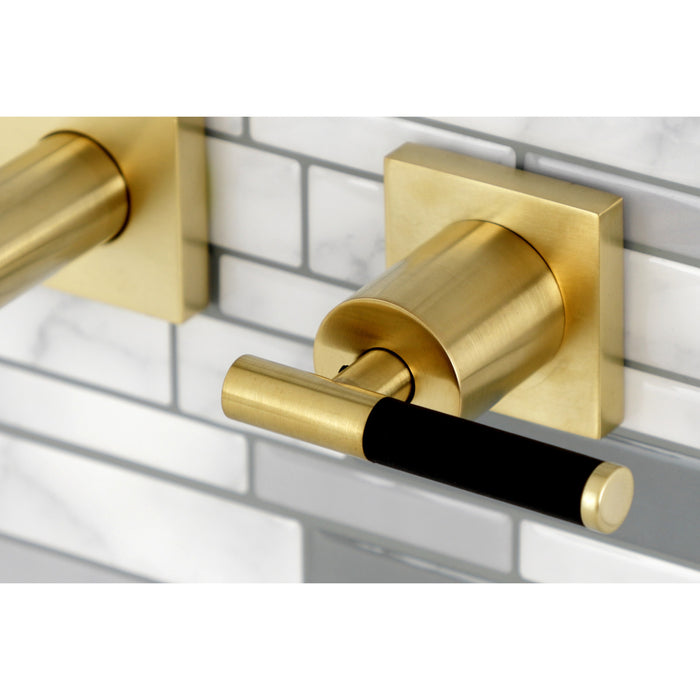Kingston Sona KS6027CKL - Kaiser Two-Handle 3-Hole Wall Mount Tub Faucet, Brushed Brass