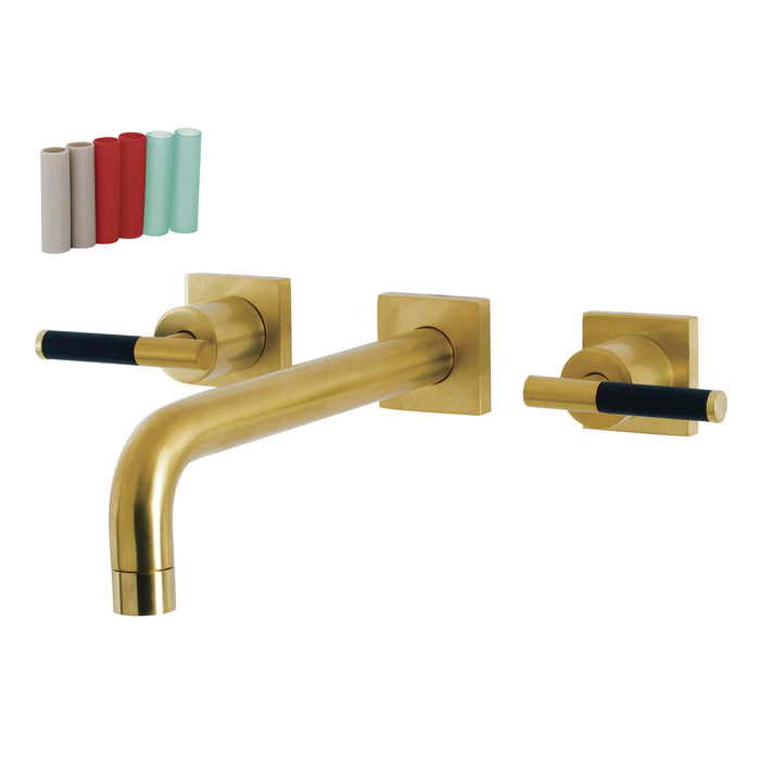 Kingston Sona KS6027CKL - Kaiser Two-Handle 3-Hole Wall Mount Tub Faucet, Brushed Brass