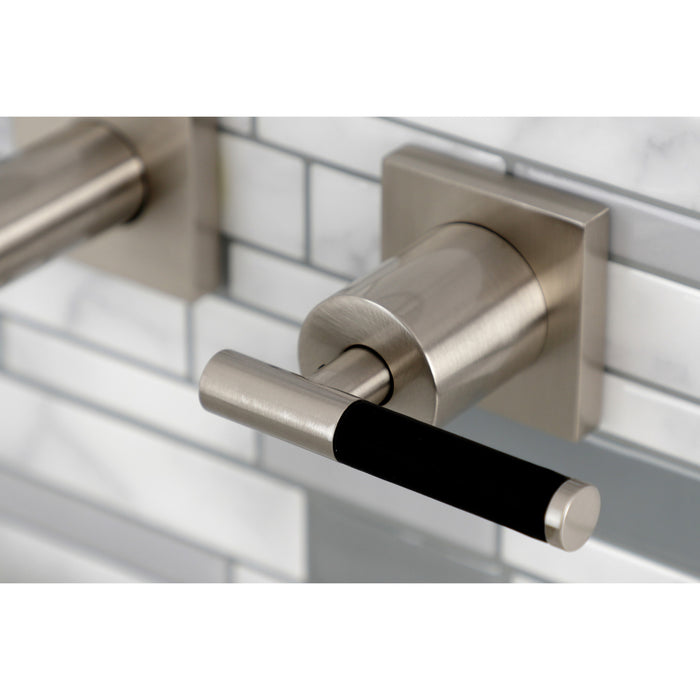 Kingston Sona KS6028CKL - Kaiser Two-Handle 3-Hole Wall Mount Tub Faucet, Brushed Nickel