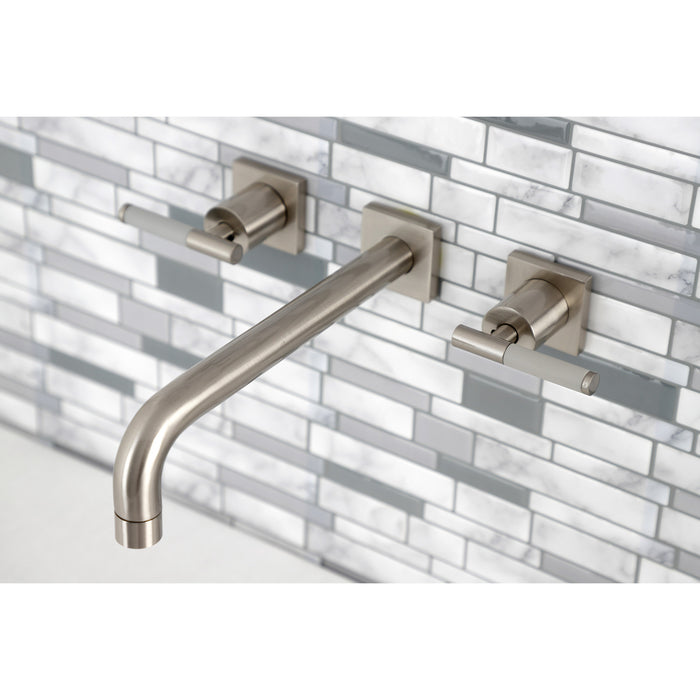 Kingston Sona KS6028CKL - Kaiser Two-Handle 3-Hole Wall Mount Tub Faucet, Brushed Nickel