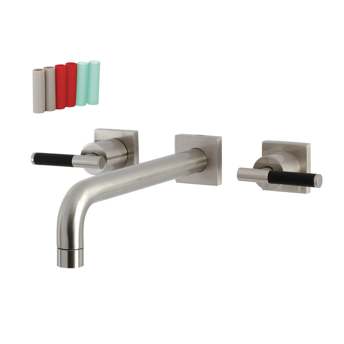 Kingston Sona KS6028CKL - Kaiser Two-Handle 3-Hole Wall Mount Tub Faucet, Brushed Nickel