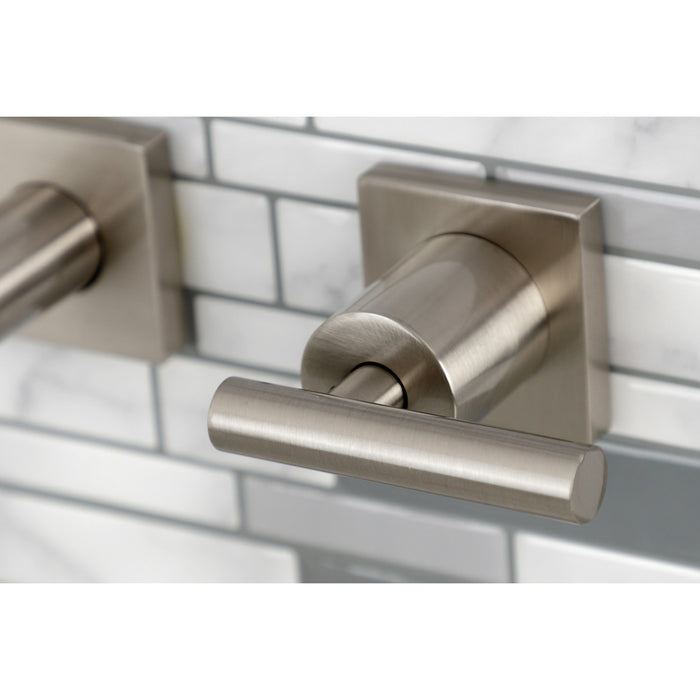 Kingston Sona KS6028CML - Manhattan Two-Handle 3-Hole Wall Mount Tub Faucet, Brushed Nickel