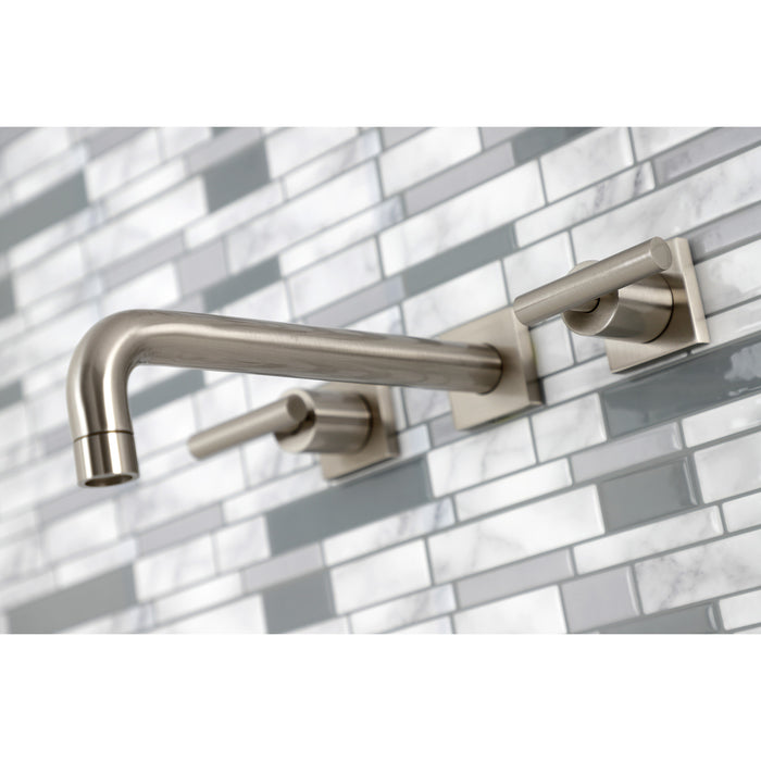 Kingston Sona KS6028CML - Manhattan Two-Handle 3-Hole Wall Mount Tub Faucet, Brushed Nickel