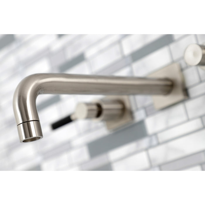 Kingston Sona KS6028DKL - Kaiser Two-Handle 3-Hole Wall Mount Tub Faucet, Brushed Nickel