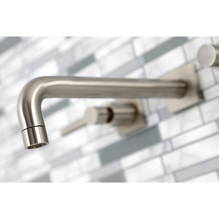 Kingston Sona KS6028DL - Concord Two-Handle 3-Hole Wall Mount Tub Faucet, Brushed Nickel