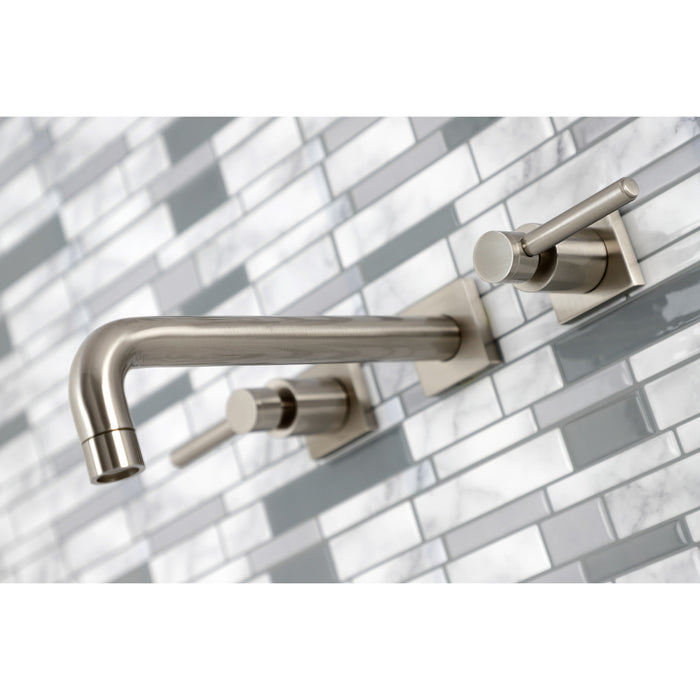 Kingston Sona KS6028DL - Concord Two-Handle 3-Hole Wall Mount Tub Faucet, Brushed Nickel