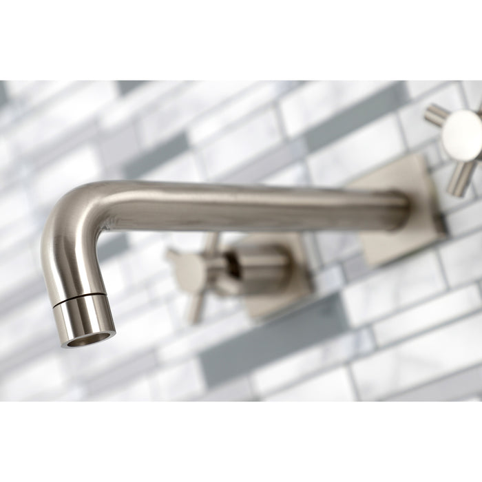 Kingston Sona KS6028DX - Concord Two-Handle 3-Hole Wall Mount Tub Faucet, Brushed Nickel
