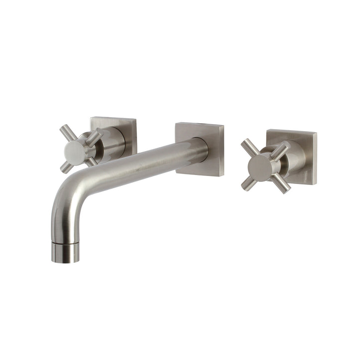 Kingston Sona KS6028DX - Concord Two-Handle 3-Hole Wall Mount Tub Faucet, Brushed Nickel