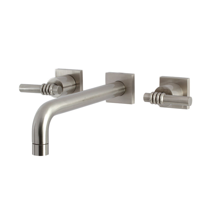 Kingston Sona KS6028ML - Milano Two-Handle 3-Hole Wall Mount Tub Faucet, Brushed Nickel