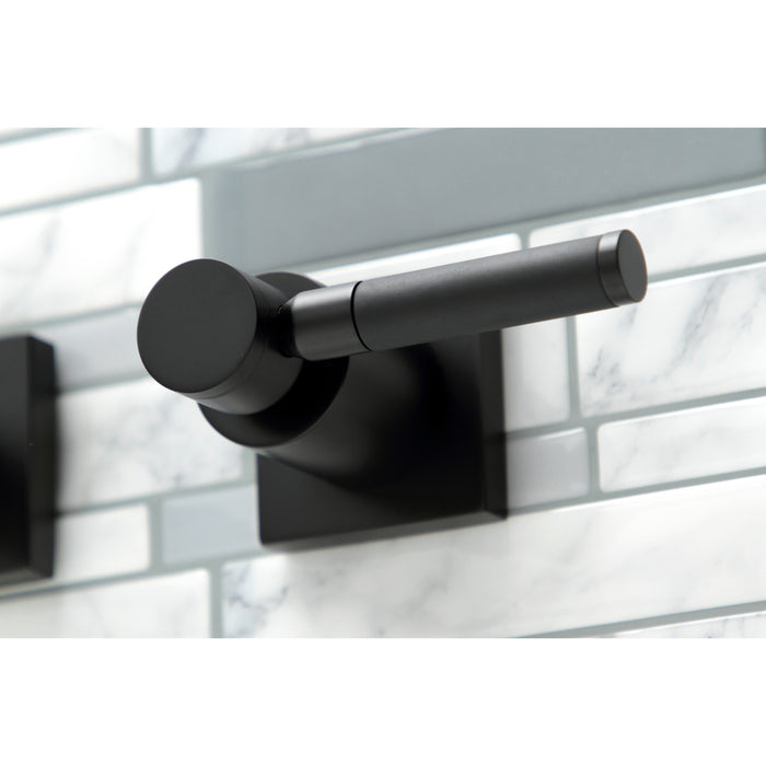 Kingston Sona KS6040DKL - Kaiser Two-Handle 3-Hole Wall Mount Tub Faucet, Matte Black