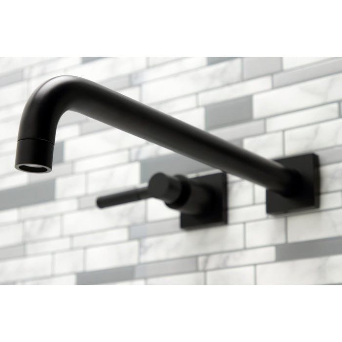 Kingston Sona KS6040DKL - Kaiser Two-Handle 3-Hole Wall Mount Tub Faucet, Matte Black