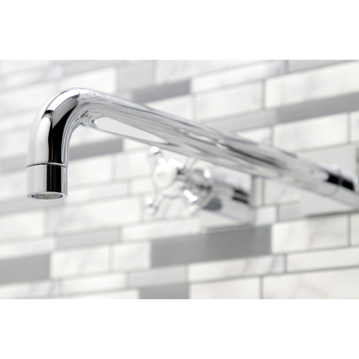 Kingston Tulare KS6041BX - Metropolitan Two-Handle 3-Hole Wall Mount Tub Faucet, Polished Chrome