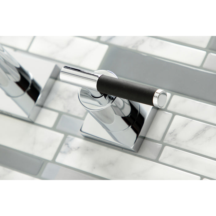 Kingston Sona KS6041CKL - Kaiser Two-Handle 3-Hole Wall Mount Tub Faucet, Polished Chrome