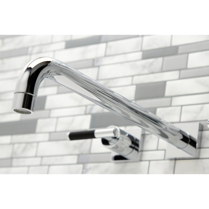 Kingston Sona KS6041CKL - Kaiser Two-Handle 3-Hole Wall Mount Tub Faucet, Polished Chrome