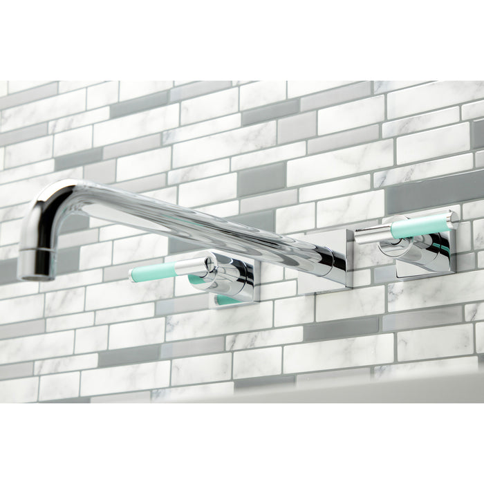 Kingston Sona KS6041CKL - Kaiser Two-Handle 3-Hole Wall Mount Tub Faucet, Polished Chrome