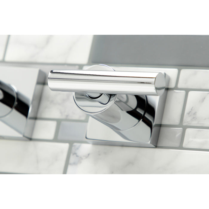 Kingston Sona KS6041CML - Manhattan Two-Handle 3-Hole Wall Mount Tub Faucet, Polished Chrome