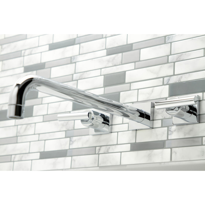 Kingston Sona KS6041CML - Manhattan Two-Handle 3-Hole Wall Mount Tub Faucet, Polished Chrome