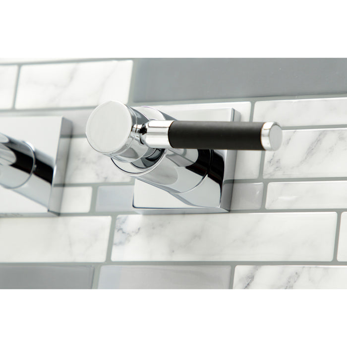Kingston Sona KS6041DKL - Kaiser Two-Handle 3-Hole Wall Mount Tub Faucet, Polished Chrome