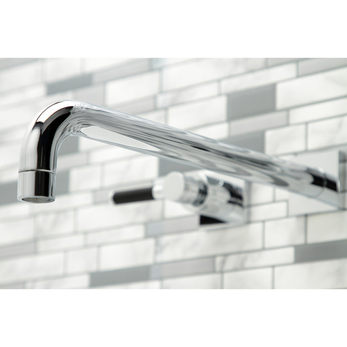 Kingston Sona KS6041DKL - Kaiser Two-Handle 3-Hole Wall Mount Tub Faucet, Polished Chrome