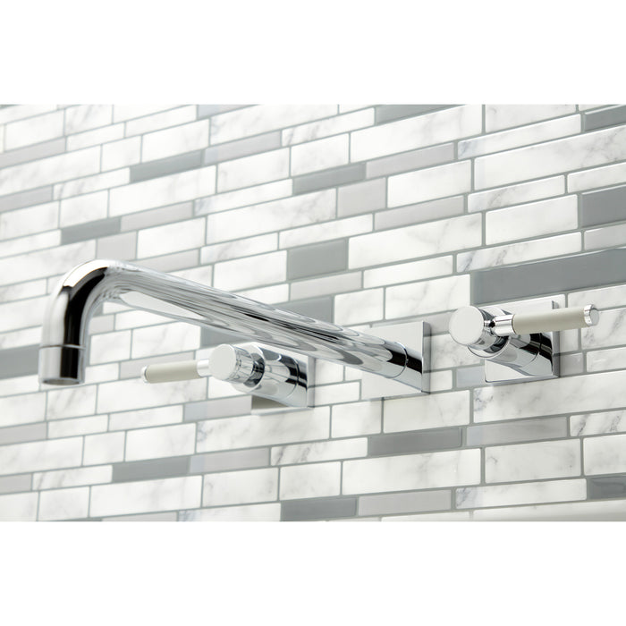 Kingston Sona KS6041DKL - Kaiser Two-Handle 3-Hole Wall Mount Tub Faucet, Polished Chrome