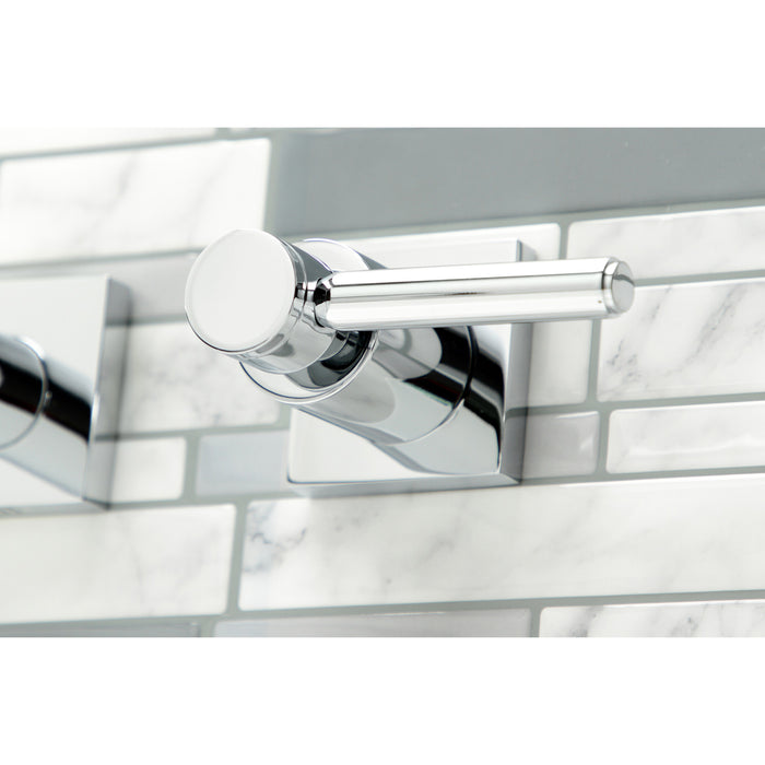 Kingston Sona KS6041DL - Concord Two-Handle 3-Hole Wall Mount Tub Faucet, Polished Chrome