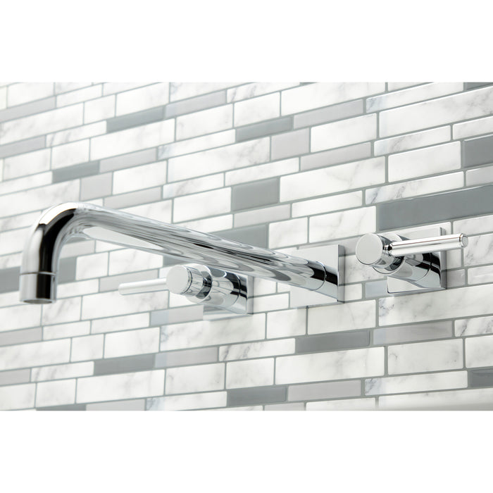 Kingston Sona KS6041DL - Concord Two-Handle 3-Hole Wall Mount Tub Faucet, Polished Chrome
