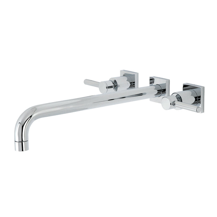 Kingston Sona KS6041DL - Concord Two-Handle 3-Hole Wall Mount Tub Faucet, Polished Chrome
