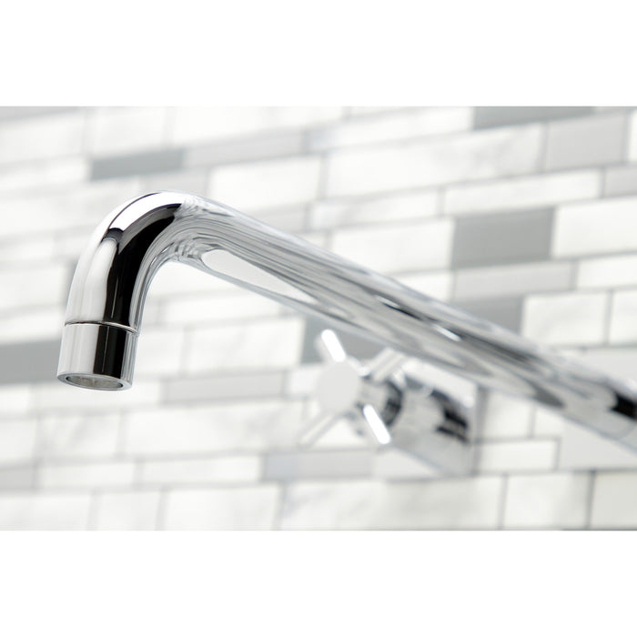 Kingston Sona KS6041DX - Concord Two-Handle 3-Hole Wall Mount Tub Faucet, Polished Chrome