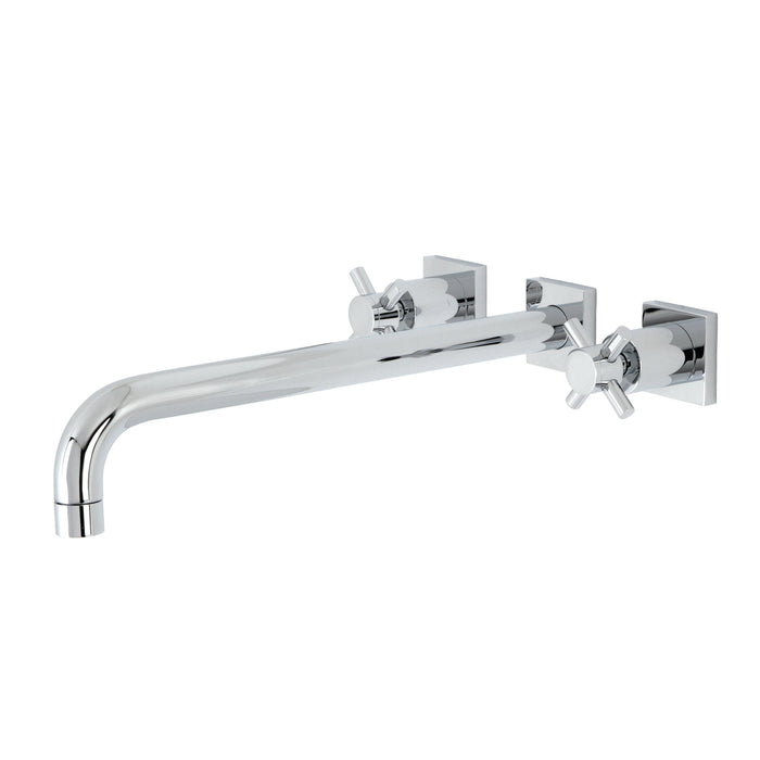 Kingston Sona KS6041DX - Concord Two-Handle 3-Hole Wall Mount Tub Faucet, Polished Chrome