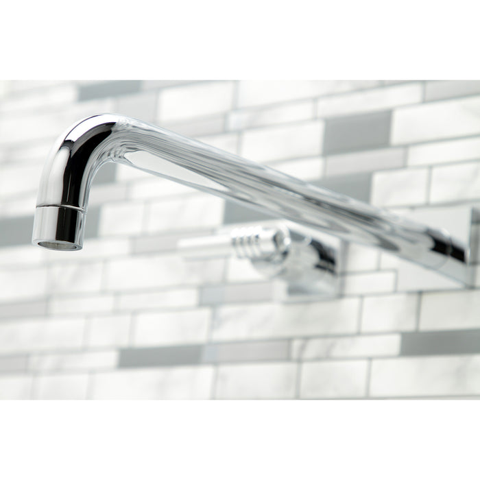 Kingston Tulare KS6041ML - Milano Two-Handle 3-Hole Wall Mount Tub Faucet, Polished Chrome
