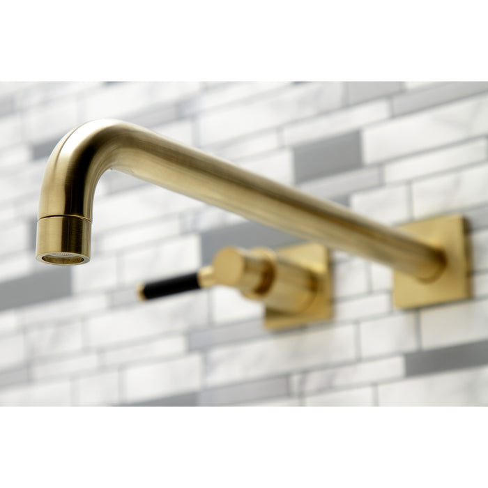 Kingston Sona KS6047DKL - Kaiser Two-Handle 3-Hole Wall Mount Tub Faucet, Brushed Brass