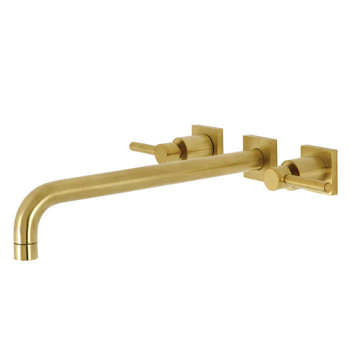 Kingston Sona KS6047DL - Concord Two-Handle 3-Hole Wall Mount Tub Faucet, Brushed Brass