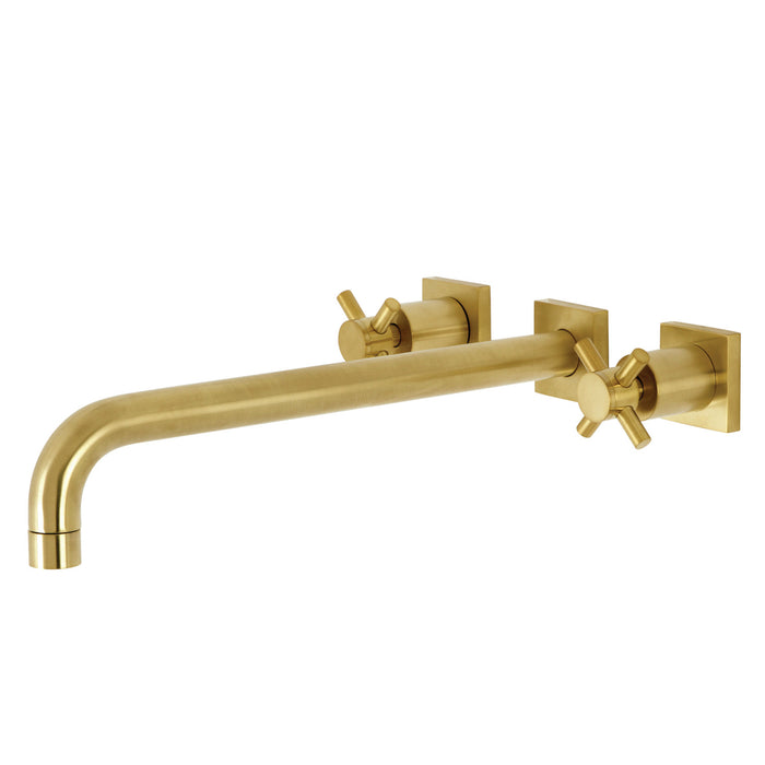 Kingston Sona KS6047DX - Concord Two-Handle 3-Hole Wall Mount Tub Faucet, Brushed Brass