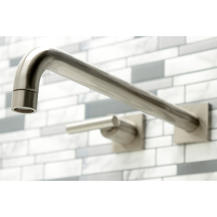 Kingston Sona KS6048CML - Manhattan Two-Handle 3-Hole Wall Mount Tub Faucet, Brushed Nickel