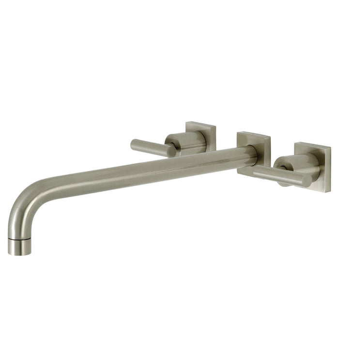 Kingston Sona KS6048CML - Manhattan Two-Handle 3-Hole Wall Mount Tub Faucet, Brushed Nickel