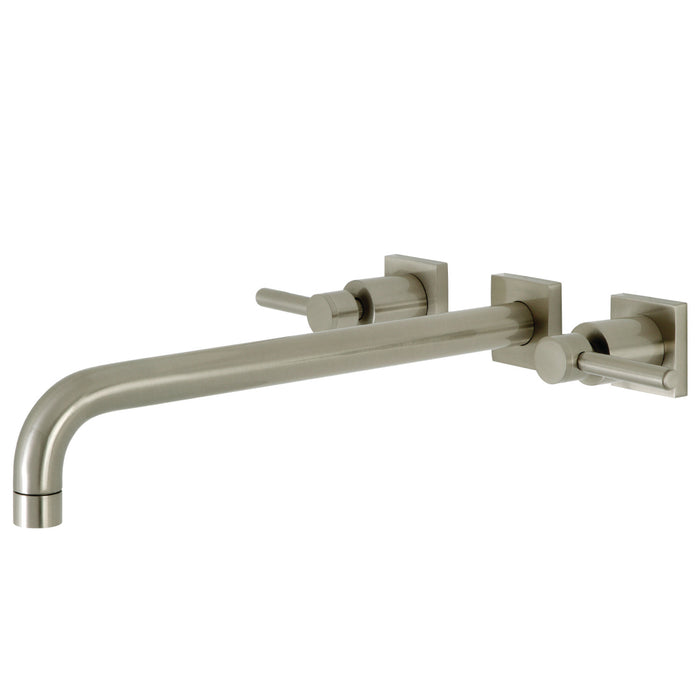 Kingston Sona KS6048DL - Concord Two-Handle 3-Hole Wall Mount Tub Faucet, Brushed Nickel